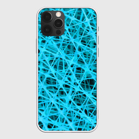 Чехол для iPhone 12 Pro Max с принтом GARDSER в Курске, Силикон |  | Тематика изображения на принте: abstraction | acidic | blue | lines | mesh | shapes | surface | texture | абстракция | кислотный | линии | поверхность | сетка | текстура | формы