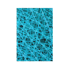 Обложка для паспорта матовая кожа с принтом GARD$ER в Курске, натуральная матовая кожа | размер 19,3 х 13,7 см; прозрачные пластиковые крепления | Тематика изображения на принте: abstraction | acidic | blue | lines | mesh | shapes | surface | texture | абстракция | кислотный | линии | поверхность | сетка | текстура | формы