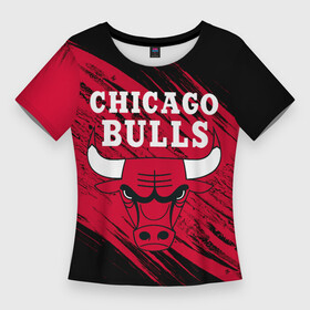 Женская футболка 3D Slim с принтом Чикаго Буллз в Курске,  |  | bulls | chicago | chicago bulls | nba | баскетбол | буллз | нба | чикаго | чикаго буллз