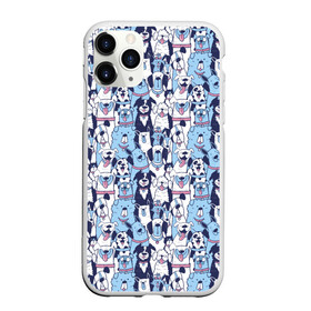 Чехол для iPhone 11 Pro Max матовый с принтом МИЛЫЕ ПЕСИКИ в Курске, Силикон |  | dog | husky | pattern | добрый | милый | паттерн | пес | песик | собака | собачка | хакси