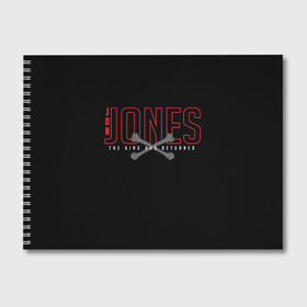 Альбом для рисования с принтом Jon Bones Jones в Курске, 100% бумага
 | матовая бумага, плотность 200 мг. | bones | jon | jones | mma | ufc | боец | джон | джонс | единоборства | кости | кость | мма | смешанные | юфс