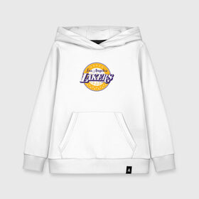 Детская толстовка хлопок с принтом Los Angeles Lakers в Курске, 100% хлопок | Круглый горловой вырез, эластичные манжеты, пояс, капюшен | 23 | anthony davis | basketball | bryant | game | james | kobe | lebron | los angeles | nba | sport | баскетбол | брайант | бровь | джеймс | калифорния | коби | король | леброн | лейкерс | лос анджелес | нба | спорт | тренер | чемпио