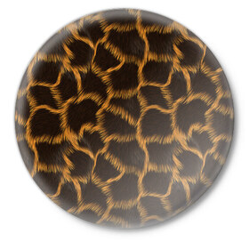 Значок с принтом Леопард в Курске,  металл | круглая форма, металлическая застежка в виде булавки | леопард | леопардовые пятна | пятна леопарда