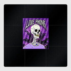 Магнитный плакат 3Х3 с принтом Love Phonk в Курске, Полимерный материал с магнитным слоем | 9 деталей размером 9*9 см | phonk memphis phonk | phonk rap | trap | рэп | трэп | фонк | фонк рэп | хип хоп