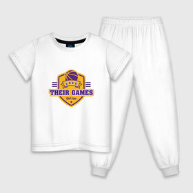 Детская пижама хлопок с принтом Lakers Real Fans в Курске, 100% хлопок |  брюки и футболка прямого кроя, без карманов, на брюках мягкая резинка на поясе и по низу штанин
 | 23 | anthony davis | basketball | bryant | game | james | kobe | lebron | los angeles | nba | sport | баскетбол | брайант | бровь | джеймс | калифорния | коби | король | леброн | лейкерс | лос анджелес | нба | спорт | тренер | чемпио