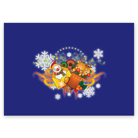 Поздравительная открытка с принтом Новогоднее настроение в Курске, 100% бумага | плотность бумаги 280 г/м2, матовая, на обратной стороне линовка и место для марки
 | 
