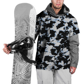 Накидка на куртку 3D с принтом Sky Camo в Курске, 100% полиэстер |  | black and white | camo | camouflage | cloud | clouds | skies | sky | sky camouflage | urban | urban camo | urban camouflage | городской камуфляж | камуфляж | облака | облако | чёрный и белый