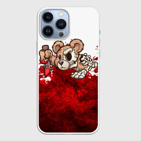 Чехол для iPhone 13 Pro Max с принтом Медведь убийца в Курске,  |  | blood | diablo | haloween | horror | дьявол | зомби | кости | кровь | мозги | мясо | страшилка | ужасы | хеллоуин | хелоуин