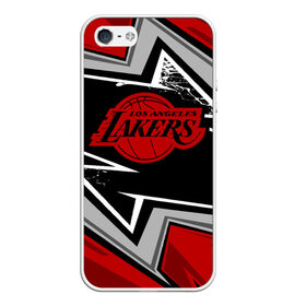 Чехол для iPhone 5/5S матовый с принтом LA LAKERS RED в Курске, Силикон | Область печати: задняя сторона чехла, без боковых панелей | bryant | james | jordan | kobe | la lakers | lakers | lebron | nba | баскетбол | брайант | брайнт | джеймс | джордан | коби | леброн | лейкерс | лэйкерс | мамба | нба | черная