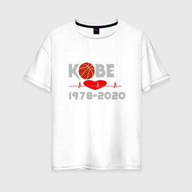 Женская футболка хлопок Oversize с принтом Kobe Basketball в Курске, 100% хлопок | свободный крой, круглый ворот, спущенный рукав, длина до линии бедер
 | anthony davis | basketball | bryant | game | james | kobe | lebron | los angeles | mamba | nba | sport | баскетбол | брайант | бровь | джеймс | калифорния | коби | король | леброн | лейкерс | лос анджелес | нба | спорт | тренер | чем