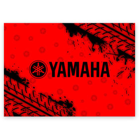 Поздравительная открытка с принтом YAMAHA MOTOR / Ямаха в Курске, 100% бумага | плотность бумаги 280 г/м2, матовая, на обратной стороне линовка и место для марки
 | Тематика изображения на принте: auto | logo | moto | motor | symbol | yamaha | авто | автомобиль | гонки | знак | лого | логотип | логотипы | марка | машина | мото | мотоцикл | мотоциклы | символ | символы | ямаха