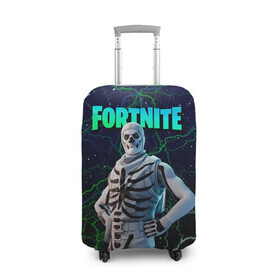 Чехол для чемодана 3D с принтом Fortnite Skull Trooper в Курске, 86% полиэфир, 14% спандекс | двустороннее нанесение принта, прорези для ручек и колес | chapter 2 | fortnite | fortnite 3 | fortnite skull | fortnite skull trooper | fortnitemare | halloween | skull trooper | лого фортнайт | сет skull trooper | скелет | скин скелет | фортнайт | фортнайт глава 2 | фортнайт скелет | хэллоуин | хэллоуин фортнай