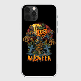 Чехол для iPhone 12 Pro Max с принтом Хэллоуин в Курске, Силикон |  | Тематика изображения на принте: diy | ghost | halloween | horror | makeup | scary | skull clown | trick or treat | вампир | ведьма | кошка | луна | магия | ночь | тыква | хэллоуин