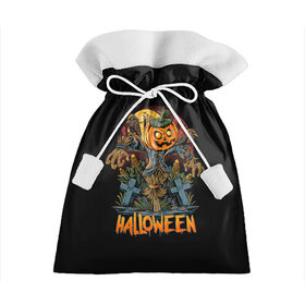 Подарочный 3D мешок с принтом Хэллоуин в Курске, 100% полиэстер | Размер: 29*39 см | Тематика изображения на принте: diy | ghost | halloween | horror | makeup | scary | skull clown | trick or treat | вампир | ведьма | кошка | луна | магия | ночь | тыква | хэллоуин