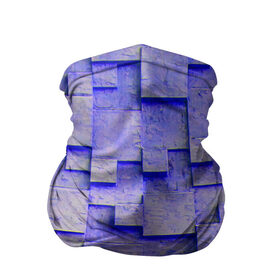 Бандана-труба 3D с принтом UlliCom в Курске, 100% полиэстер, ткань с особыми свойствами — Activecool | плотность 150‒180 г/м2; хорошо тянется, но сохраняет форму | abstraction | blue | mesh | mosaic | panels | surface | texture | абстракция | мозайка | панели | поверхность | сетка | синий | текстура