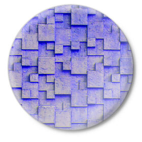Значок с принтом UlliCom в Курске,  металл | круглая форма, металлическая застежка в виде булавки | Тематика изображения на принте: abstraction | blue | mesh | mosaic | panels | surface | texture | абстракция | мозайка | панели | поверхность | сетка | синий | текстура