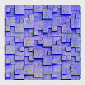 Магнитный плакат 3Х3 с принтом UlliCom в Курске, Полимерный материал с магнитным слоем | 9 деталей размером 9*9 см | abstraction | blue | mesh | mosaic | panels | surface | texture | абстракция | мозайка | панели | поверхность | сетка | синий | текстура