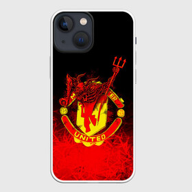 Чехол для iPhone 13 mini с принтом MANCHESTER UNITED в Курске,  |  | ball | championat | devil | english | football | manchester | red | sport | united | англия | дьяволы | красные | манчестер | футбол | чемпион | чемпионат | юнайтед