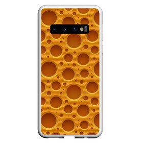 Чехол для Samsung Galaxy S10 с принтом Сыр в Курске, Силикон | Область печати: задняя сторона чехла, без боковых панелей | cheese | сыр | сырная | сырный | сырок | сыыыр | текстура сыра