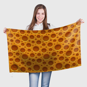 Флаг 3D с принтом Сыр в Курске, 100% полиэстер | плотность ткани — 95 г/м2, размер — 67 х 109 см. Принт наносится с одной стороны | cheese | сыр | сырная | сырный | сырок | сыыыр | текстура сыра