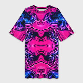 Платье-футболка 3D с принтом FLUID в Курске,  |  | Тематика изображения на принте: 3d | абстракция | брызги | геометрия | градиент | красивое | краски | много цветов | неон | орнамент | переливание | прикольное | смешанные цвета | флюиды