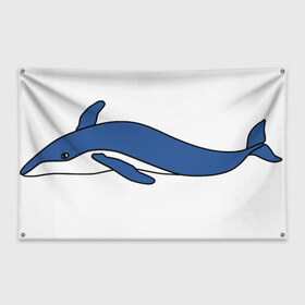 Флаг-баннер с принтом Кит в Курске, 100% полиэстер | размер 67 х 109 см, плотность ткани — 95 г/м2; по краям флага есть четыре люверса для крепления | вода | животное | кит | море | морской | синий