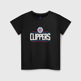 Детская футболка хлопок с принтом Los Angeles Clippers в Курске, 100% хлопок | круглый вырез горловины, полуприлегающий силуэт, длина до линии бедер | angeles | clippers | los | nba | анджелес | баскетбол | клипперс | лос | нба