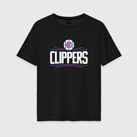 Женская футболка хлопок Oversize с принтом Los Angeles Clippers в Курске, 100% хлопок | свободный крой, круглый ворот, спущенный рукав, длина до линии бедер
 | angeles | clippers | los | nba | анджелес | баскетбол | клипперс | лос | нба