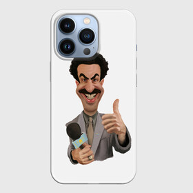 Чехол для iPhone 13 Pro с принтом Борат в Курске,  |  | america | borat | kazakhstan | kz | sagdiyev | usa | америка | борат | казахстан | кз | нраица | репортер | сагдиев