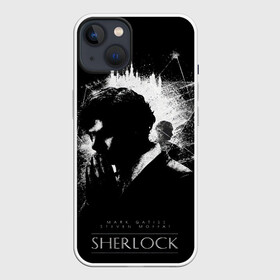 Чехол для iPhone 13 с принтом Шерлок Холмс в Курске,  |  | bbc | benedict cumberbatch | martin freeman | sherlock | sherlock holmes | watson | бенедикт камбербетч | бенедикт камбербэтч | ватсон | вотсон | джон | доктор ватсон | конан дойл | мартин фримен | сериал | холмс | шерлок | шерлок х