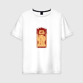 Женская футболка хлопок Oversize с принтом Itachi в Курске, 100% хлопок | свободный крой, круглый ворот, спущенный рукав, длина до линии бедер
 | 