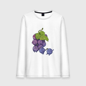 Мужской лонгслив хлопок с принтом Виноградинки в Курске, 100% хлопок |  | арт | веточка винограда | виноград | виноградинки | мило | милота | рисунок | свежая ягода | свежие ягоды | свежий продукт | синий виноград | ягода | ягоды