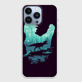 Чехол для iPhone 13 Pro с принтом T Rex в Курске,  |  | вертикальная | ветка | дерево | динозавр | животные | иллюстрация | картинка | клыки | креатив | лес | листья | образ | природа | темная | тираннозавр | тирекс | фильмы | хищник | челюсть | юрский период