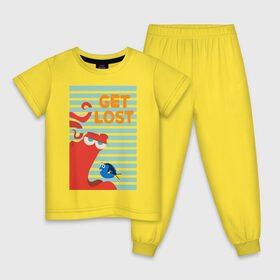 Детская пижама хлопок с принтом Get Lost в Курске, 100% хлопок |  брюки и футболка прямого кроя, без карманов, на брюках мягкая резинка на поясе и по низу штанин
 | dory | finding nemo | hank | vdzabma | в поисках немо | дори | хэнк