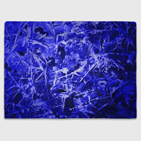Плед 3D с принтом Dark Blue Gan в Курске, 100% полиэстер | закругленные углы, все края обработаны. Ткань не мнется и не растягивается | abstraction | blue | frost | frozen | ice | shine | surface | texture | абстракция | блеск | замерзший | лед | мороз | поверхность | синий | текстура