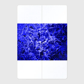 Магнитный плакат 2Х3 с принтом Dark Blue Gan в Курске, Полимерный материал с магнитным слоем | 6 деталей размером 9*9 см | Тематика изображения на принте: abstraction | blue | frost | frozen | ice | shine | surface | texture | абстракция | блеск | замерзший | лед | мороз | поверхность | синий | текстура
