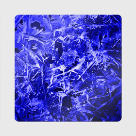 Магнит виниловый Квадрат с принтом Dark Blue Gan в Курске, полимерный материал с магнитным слоем | размер 9*9 см, закругленные углы | abstraction | blue | frost | frozen | ice | shine | surface | texture | абстракция | блеск | замерзший | лед | мороз | поверхность | синий | текстура