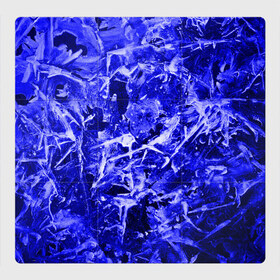 Магнитный плакат 3Х3 с принтом Dark Blue Gan в Курске, Полимерный материал с магнитным слоем | 9 деталей размером 9*9 см | Тематика изображения на принте: abstraction | blue | frost | frozen | ice | shine | surface | texture | абстракция | блеск | замерзший | лед | мороз | поверхность | синий | текстура