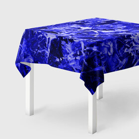 Скатерть 3D с принтом Dark Blue Gan в Курске, 100% полиэстер (ткань не мнется и не растягивается) | Размер: 150*150 см | abstraction | blue | frost | frozen | ice | shine | surface | texture | абстракция | блеск | замерзший | лед | мороз | поверхность | синий | текстура