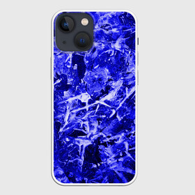 Чехол для iPhone 13 mini с принтом Dark Blue Gan в Курске,  |  | abstraction | blue | frost | frozen | ice | shine | surface | texture | абстракция | блеск | замерзший | лед | мороз | поверхность | синий | текстура