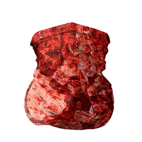 Бандана-труба 3D с принтом RED-$tyle в Курске, 100% полиэстер, ткань с особыми свойствами — Activecool | плотность 150‒180 г/м2; хорошо тянется, но сохраняет форму | abstraction | crystals | red | shapes | shards | shine | texture | абстракция | блеск | красный | кристалы | осколки | текстура | формы