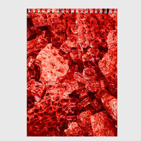 Скетчбук с принтом RED-$tyle в Курске, 100% бумага
 | 48 листов, плотность листов — 100 г/м2, плотность картонной обложки — 250 г/м2. Листы скреплены сверху удобной пружинной спиралью | abstraction | crystals | red | shapes | shards | shine | texture | абстракция | блеск | красный | кристалы | осколки | текстура | формы