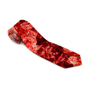 Галстук 3D с принтом RED-$tyle в Курске, 100% полиэстер | Длина 148 см; Плотность 150-180 г/м2 | abstraction | crystals | red | shapes | shards | shine | texture | абстракция | блеск | красный | кристалы | осколки | текстура | формы