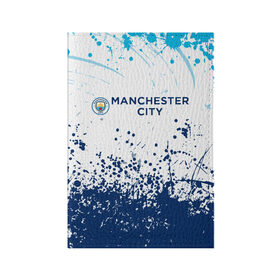 Обложка для паспорта матовая кожа с принтом Manchester City. в Курске, натуральная матовая кожа | размер 19,3 х 13,7 см; прозрачные пластиковые крепления | fc | football | football club | manchester city | sport | манчестер сити | спорт | спортивные | униформа | фирменные цвета | фк | футбол | футбольный клуб