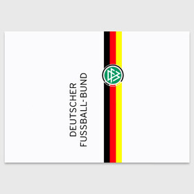 Поздравительная открытка с принтом СБОРНАЯ ГЕРМАНИЯ в Курске, 100% бумага | плотность бумаги 280 г/м2, матовая, на обратной стороне линовка и место для марки
 | champion | deutscher | football | fussball | germany | sport | бавария | берлин | германия | сборная | спорт | триколор | футбол