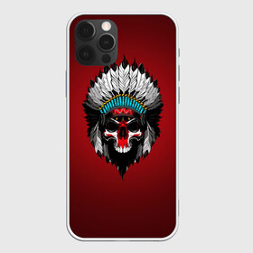 Чехол для iPhone 12 Pro Max с принтом INDIAN в Курске, Силикон |  | Тематика изображения на принте: dark souls | day z | dead island | индеец | красивое | неон | перья | сердце | страшное | череп | эпичное