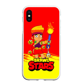 Чехол для iPhone XS Max матовый с принтом Brawl Stars Amber в Курске, Силикон | Область печати: задняя сторона чехла, без боковых панелей | amber | crow | leon | logo game | nita | sandy | spike | surge | амбер | бравл старс | бравлер | браво | герои | девочкам | детям | легендарный | леон | логотипы игр | мальчикам | огненный | огонь | пламя | сенди | спраут | чер