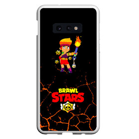 Чехол для Samsung S10E с принтом Brawl Stars Amber в Курске, Силикон | Область печати: задняя сторона чехла, без боковых панелей | amber | crow | leon | logo game | nita | sandy | spike | surge | амбер | бравл старс | бравлер | браво | герои | девочкам | детям | легендарный | леон | логотипы игр | мальчикам | огненный | огонь | пламя | сенди | спраут | чер