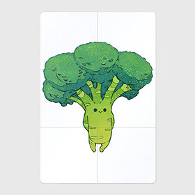 Магнитный плакат 2Х3 с принтом Симпатичный брокколи в Курске, Полимерный материал с магнитным слоем | 6 деталей размером 9*9 см | Тематика изображения на принте: арт | брокколи | мило | милота | овощ | овощи | рисунок | свежие овощи | свежий овощ | свежий продукт