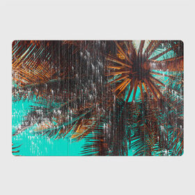 Магнитный плакат 3Х2 с принтом Palm glitch art в Курске, Полимерный материал с магнитным слоем | 6 деталей размером 9*9 см | art | astraction | glitch | palm | sky | абстракция | арт | ветки | глитч | листья | небо | пальмы
